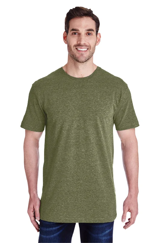 LAT Mens Fine Jersey Short Sleeve Crewneck T-Shirt - Military Green