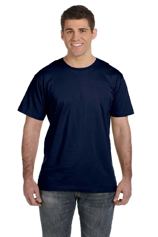 LAT Mens Fine Jersey Short Sleeve Crewneck T-Shirt - Navy Blue