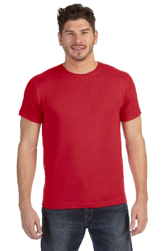 LAT Mens Fine Jersey Short Sleeve Crewneck T-Shirt - Red