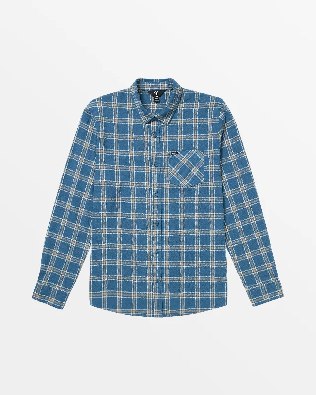 Loreto Flannel Long Sleeve Shirt - Smokey Blue