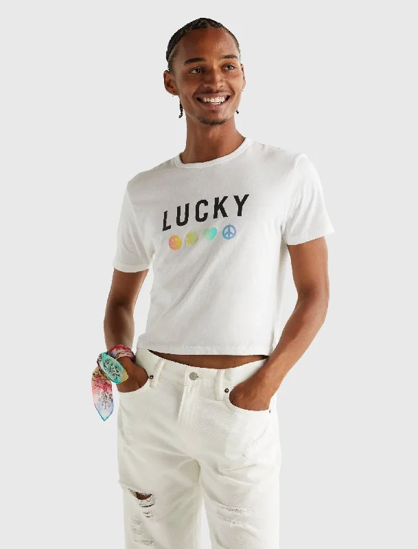 Lucky Brand Mens Pride Gender Neutral Crop Tee