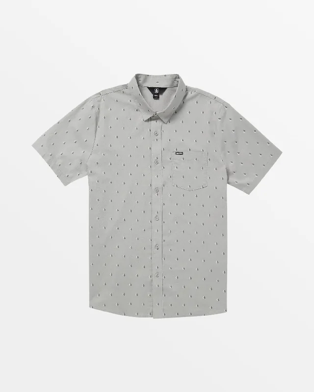 Macking Short Sleeve Woven Top - Grey