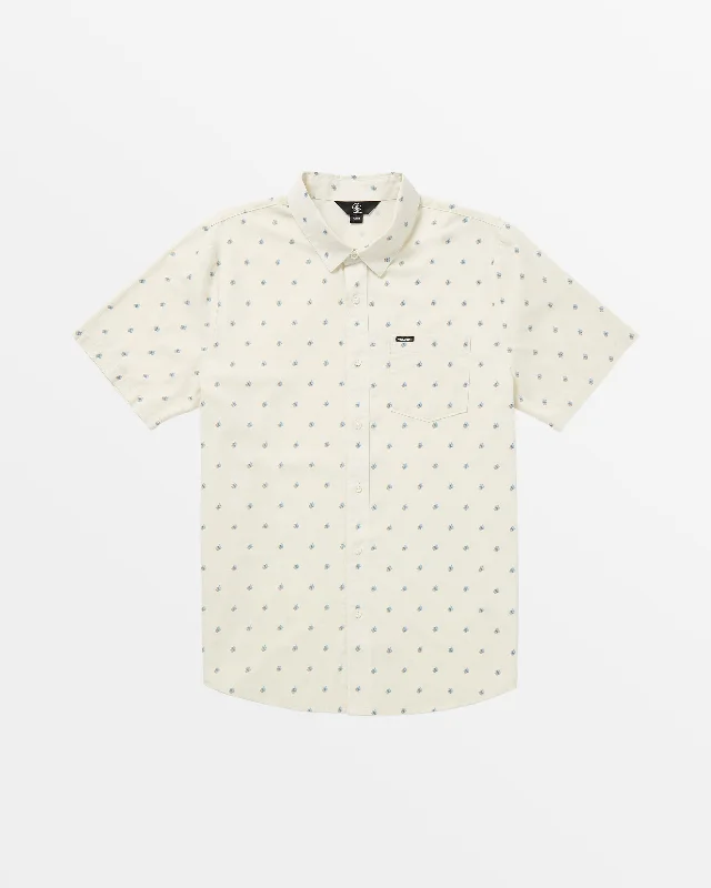 Macking Short Sleeve Woven Top - White Flash