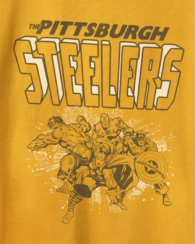 Marvel x Junk Food x NFL Avengers Team Steelers Tee