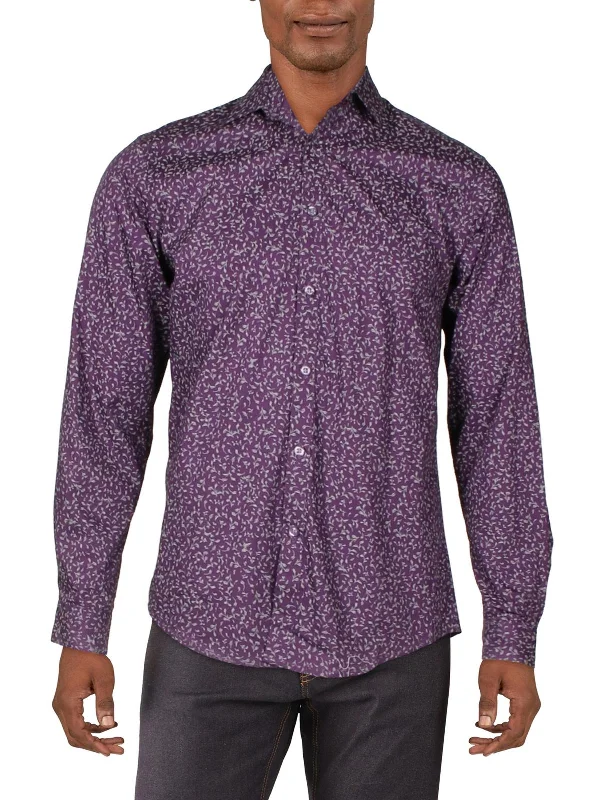 Mens Cotton Regular Fit Button-Down Shirt