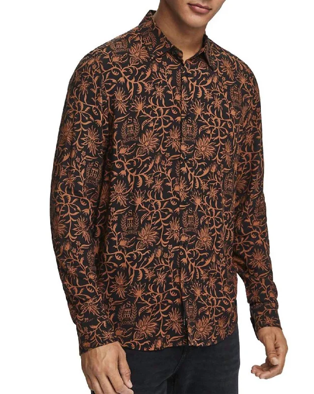 Mens Regular Fit Shirt In Multi