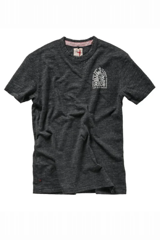 Men's Short Sleeve Sportsman Tee In Paddle Race/dark Charcoal Marl