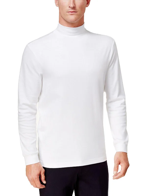 Mens Stretch Cotton Turtleneck Shirt