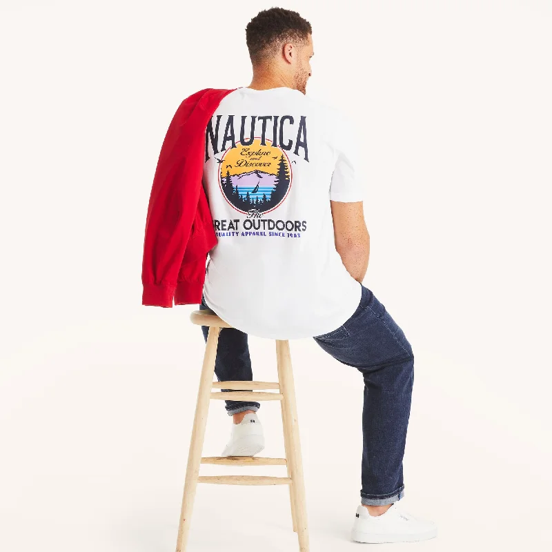 Nautica Mens Big & Tall Great Outdoors Graphic T-Shirt