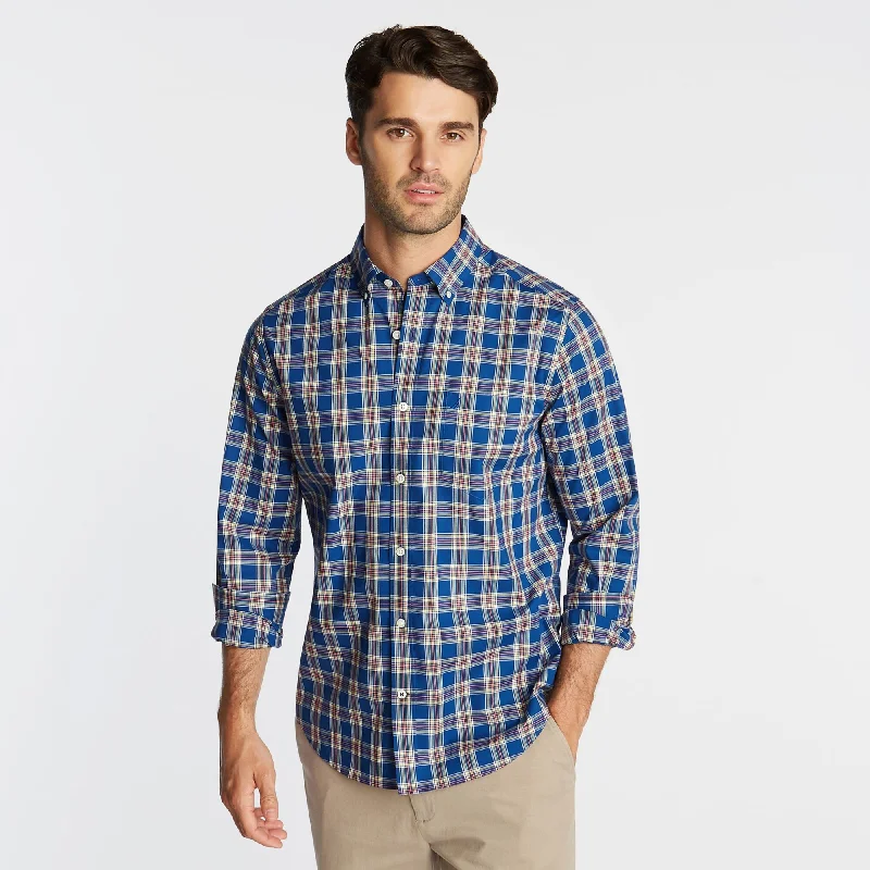 Nautica Mens Big & Tall Wrinkle Resistant Shirt In Yarn Dyed Plaid