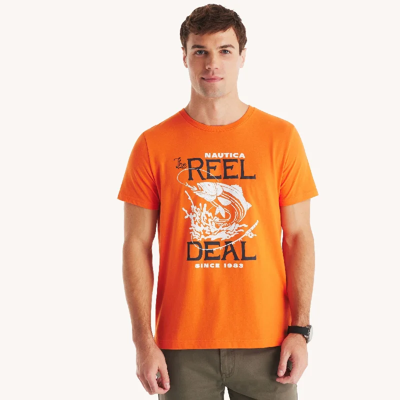 Nautica Mens Keep It Reel Graphic T-Shirt