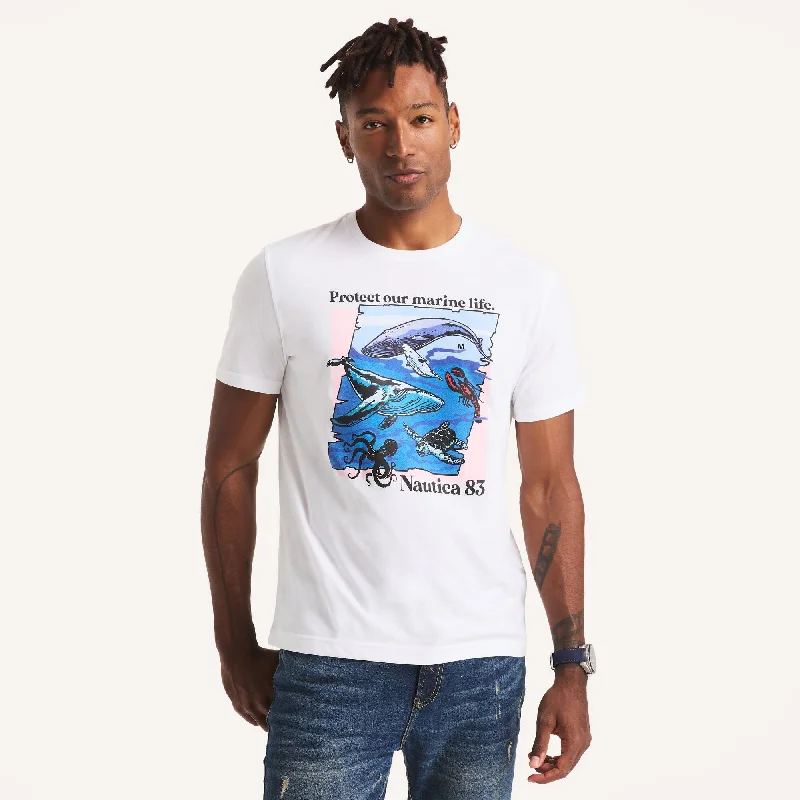 Nautica Mens Marine Life Graphic T-Shirt