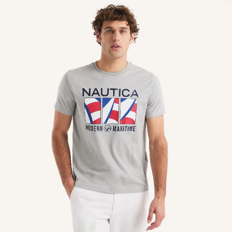 Nautica Mens Modern Maritime Graphic T-Shirt