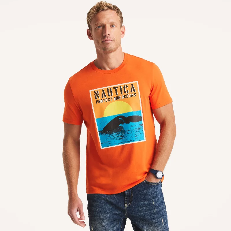 Nautica Mens Protect Our Oceans Graphic T-Shirt