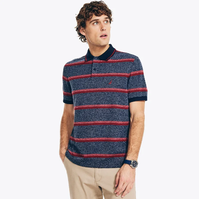 Nautica Mens Sustainably Crafted Classic Fit Striped Polo