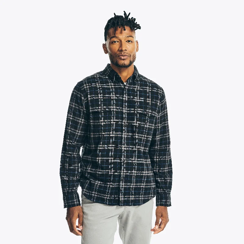 Nautica Mens Sustainably Crafted Plaid Flannel Shirt