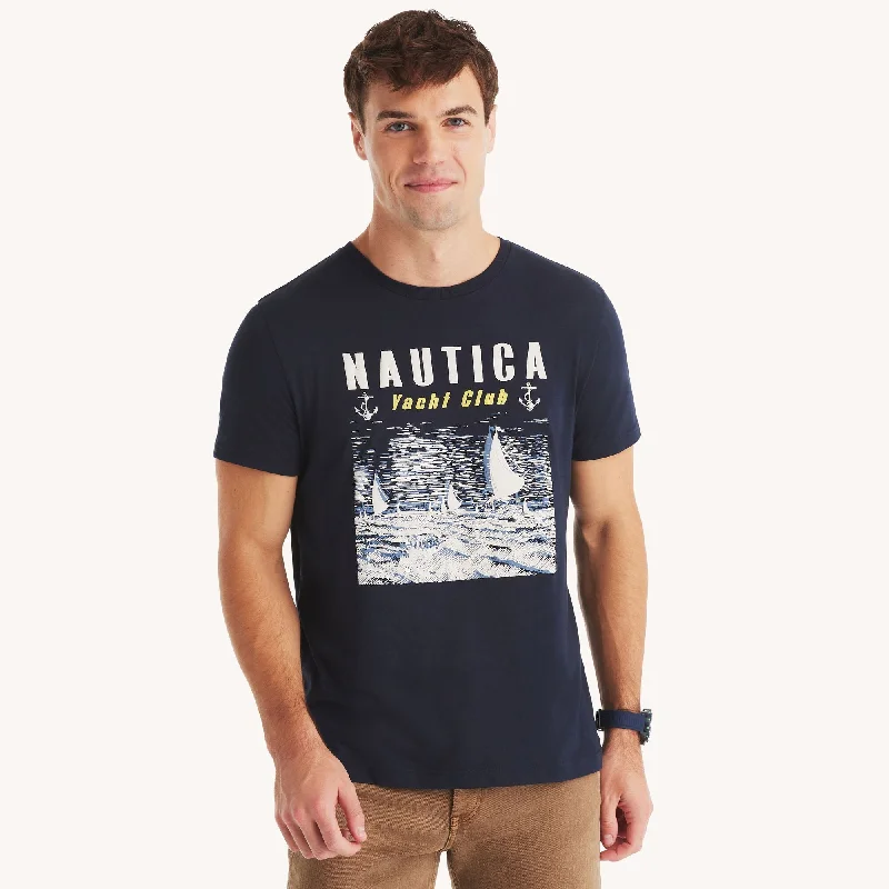 Nautica Mens Yacht Club Graphic T-Shirt