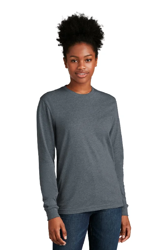 Next Level Mens CVC Long Sleeve Crewneck T-Shirt - Indigo Blue