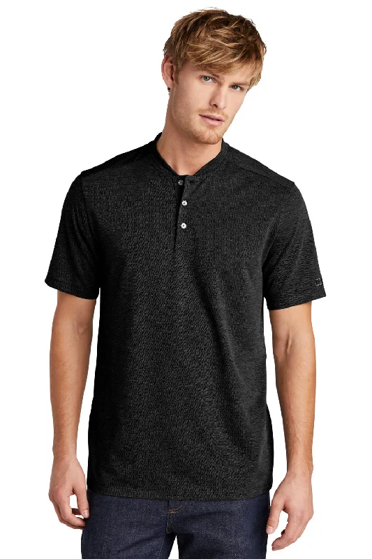 Ogio Mens Evolution Moisture Wicking Short Sleeve Henley T-Shirt - Blacktop