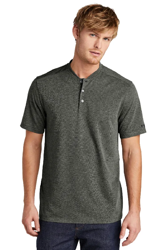 Ogio Mens Evolution Moisture Wicking Short Sleeve Henley T-Shirt - Tarmac Grey