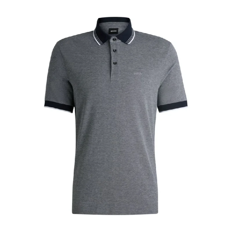 Oxford-cotton-piqu polo shirt with logo detail