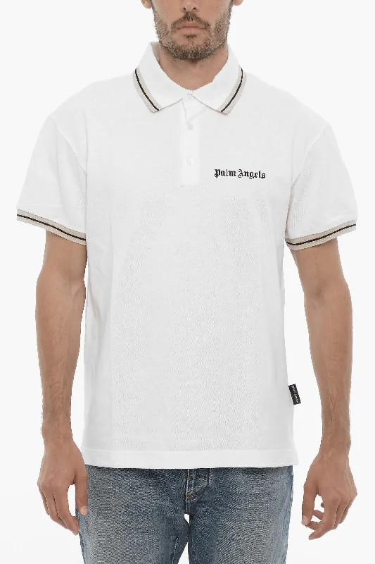 Palm Angels 3-Buttons Piquet Cotton Polo shirt