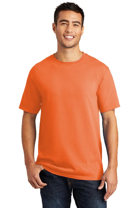 Port & Company Mens Beach Wash Short Sleeve Crewneck T-Shirt - Cantaloupe Orange