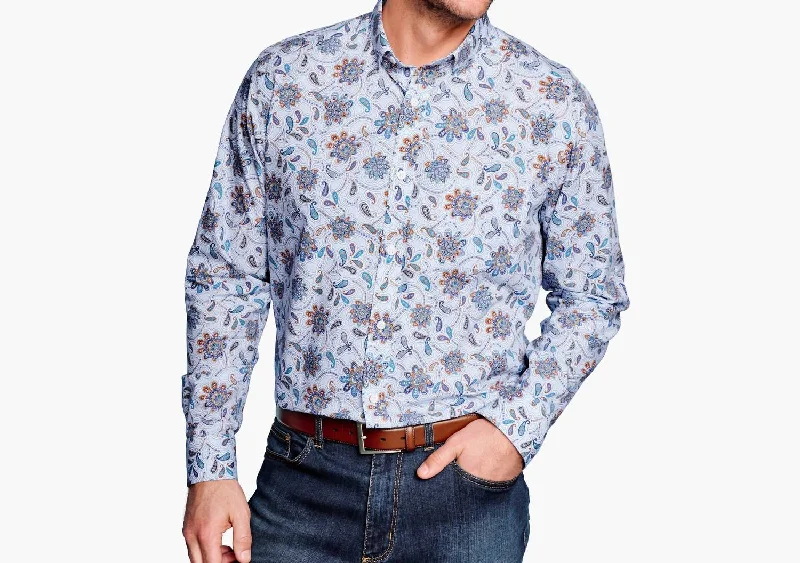 Printed Cotton Shirt In White Martini