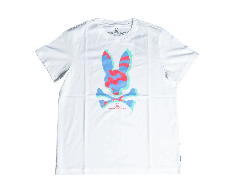 Psycho Bunny Jacob Graphic White Men's Tee Shirt B6U819S1PC-WHT