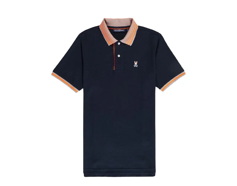 Psycho Bunny Men's Norris Pique Polo Navy B6K502Z1PC-NVY