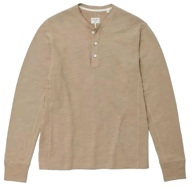 Rag & Bone Classic Henley Taupe