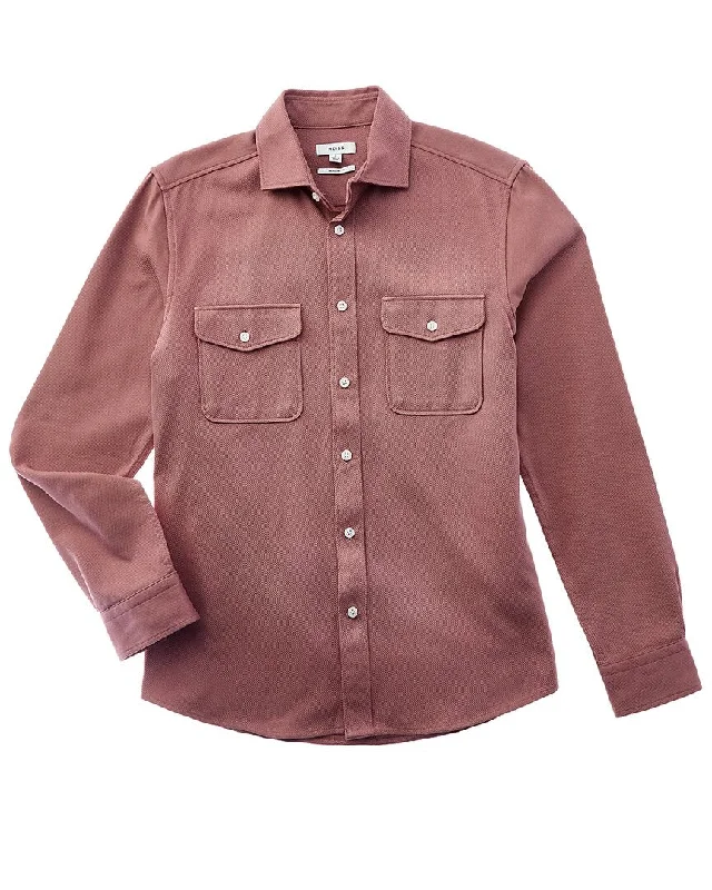 Reiss Arlo Textured Canvas Shirt