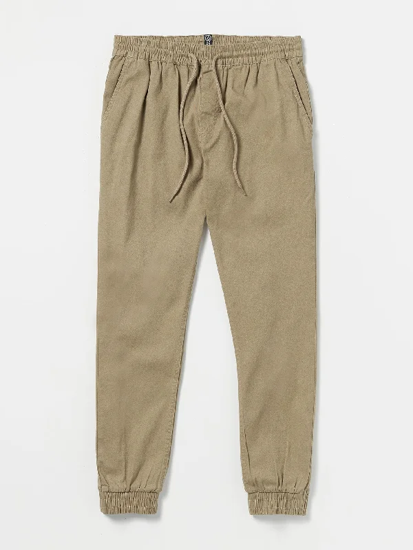 Road Trip Elastic Waist Pant - Khaki