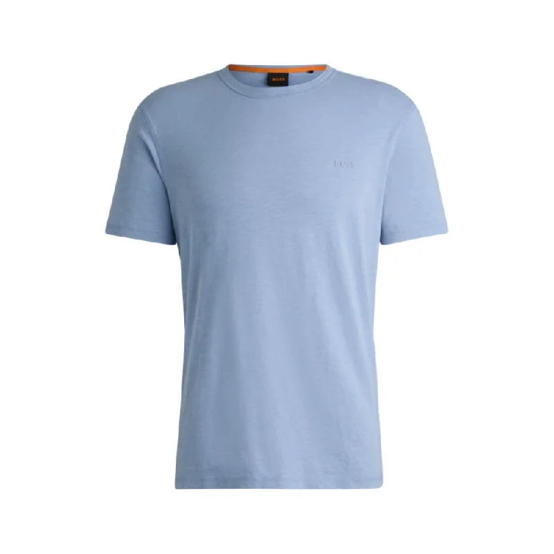 Slub-cotton T-shirt with logo detail