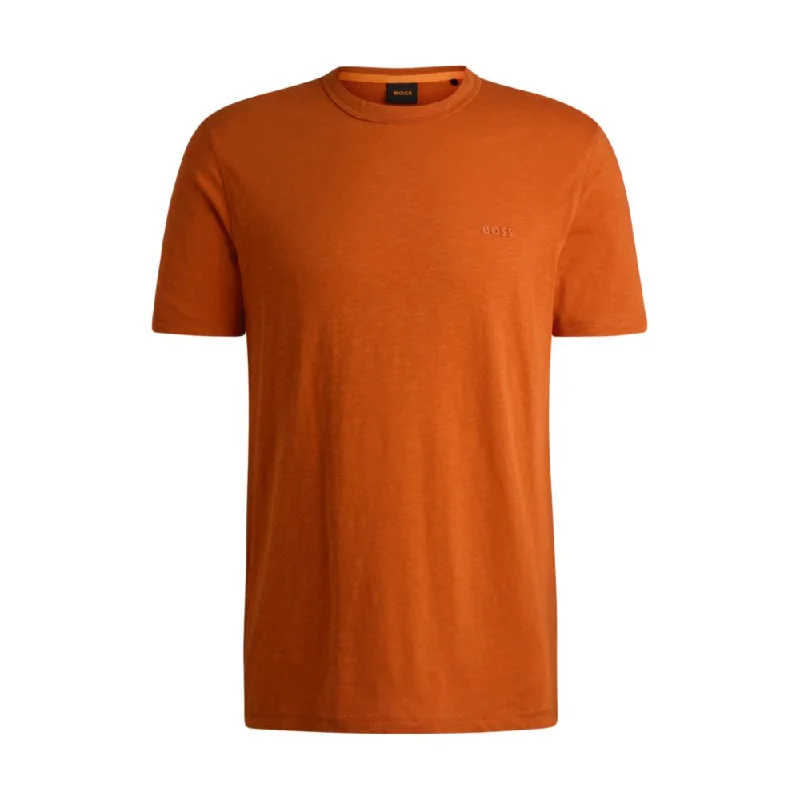 Slub-cotton T-shirt with logo detail