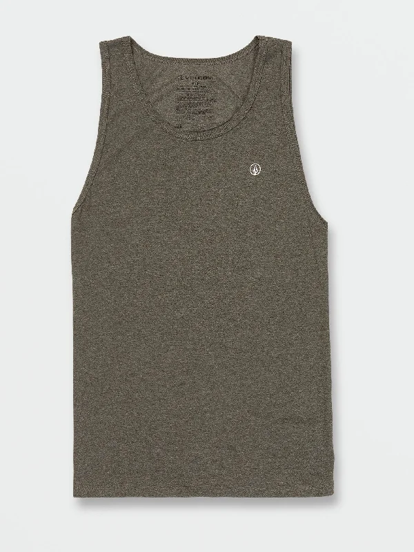 Solid Heather Tank - Martini Olive