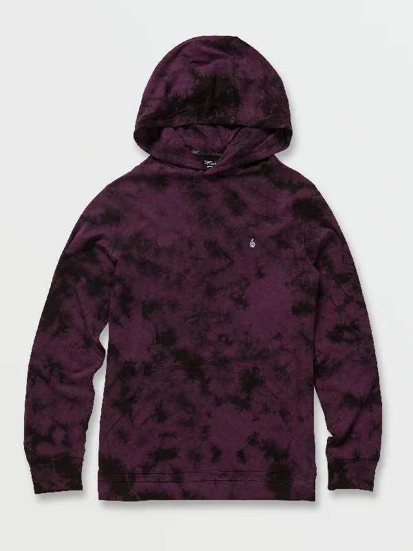 Stonedye Hood Long Sleeve Shirt - Mulberry