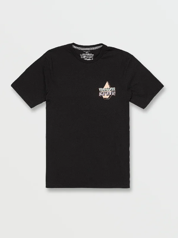 Stript Short Sleeve Tee - Black