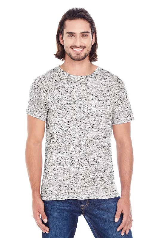 Threadfast Apparel Mens Blizzard Jersey Short Sleeve Crewneck T-Shirt - Silver Grey