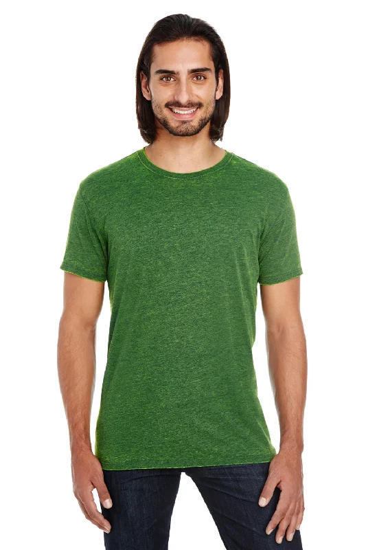 Threadfast Apparel Mens Cross Dye Short Sleeve Crewneck T-Shirt - Emerald Green