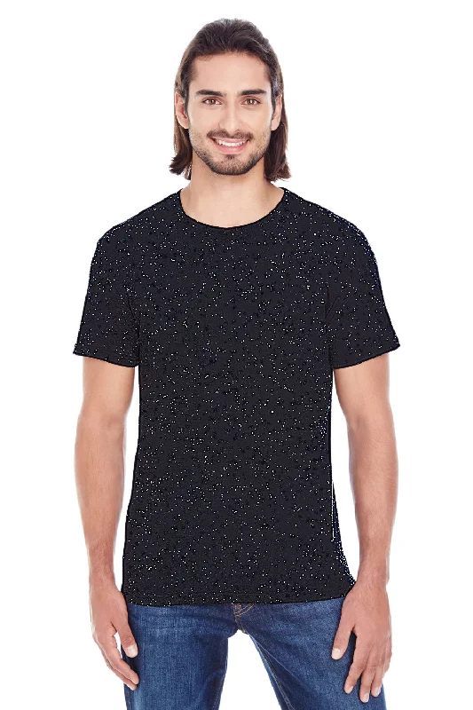 Threadfast Apparel Mens Fleck Short Sleeve Crewneck T-Shirt - Black - Closeout