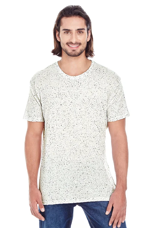 Threadfast Apparel Mens Fleck Short Sleeve Crewneck T-Shirt - Cream - Closeout