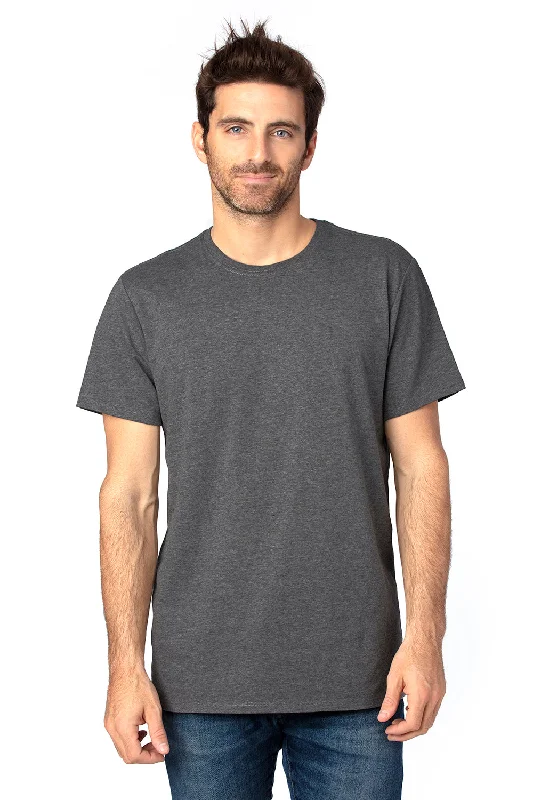 Threadfast Apparel Mens Ultimate Short Sleeve Crewneck T-Shirt - Heather Charcoal Grey