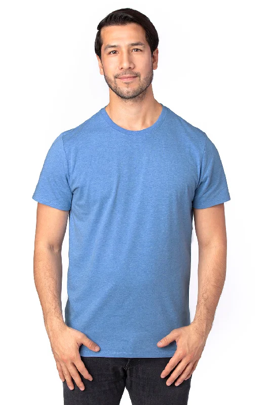 Threadfast Apparel Mens Ultimate Short Sleeve Crewneck T-Shirt - Heather Royal Blue