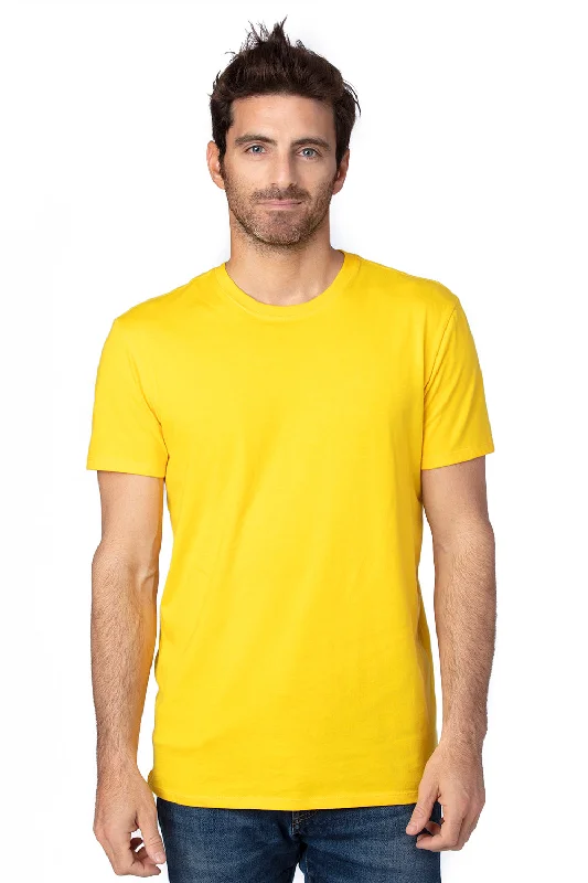 Threadfast Apparel Mens Ultimate Short Sleeve Crewneck T-Shirt - Bright Yellow