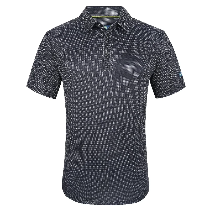 Tom Baine Men's Performance Geometric Print Four-Way Stretch Golf Polo