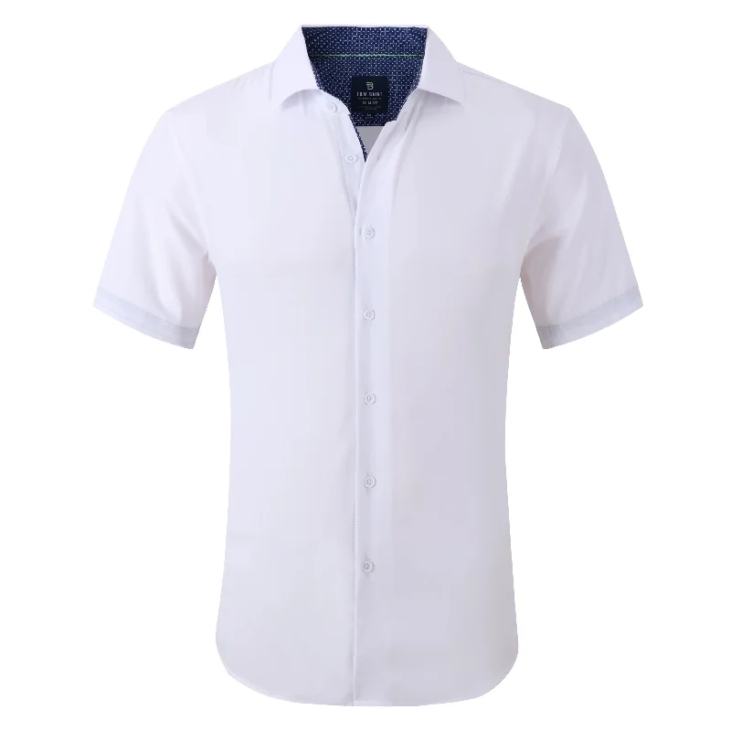 Tom Baine Slim Fit Performance Short Sleeve Solid Button Down