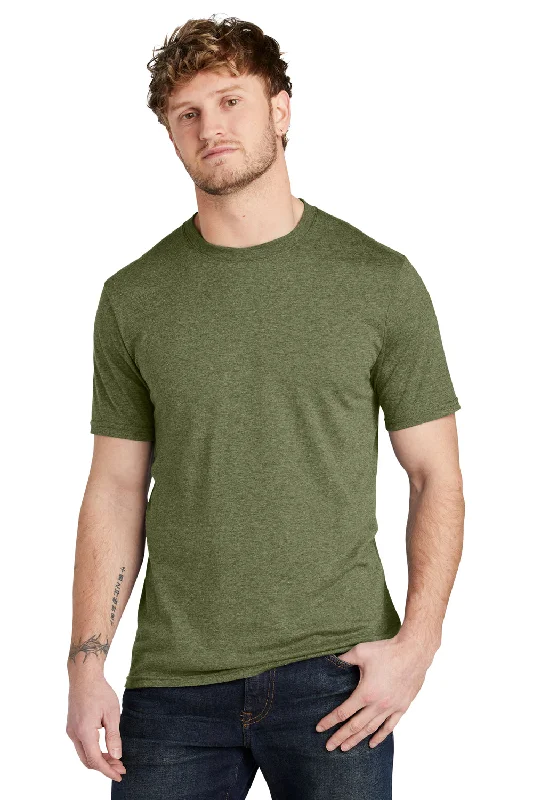 Volunteer Knitwear Mens USA Made Short Sleeve Crewneck T-Shirt - Heather Military Green