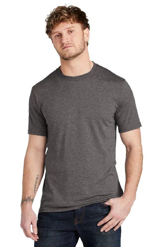 Volunteer Knitwear Mens USA Made Short Sleeve Crewneck T-Shirt - Heather Steel Grey