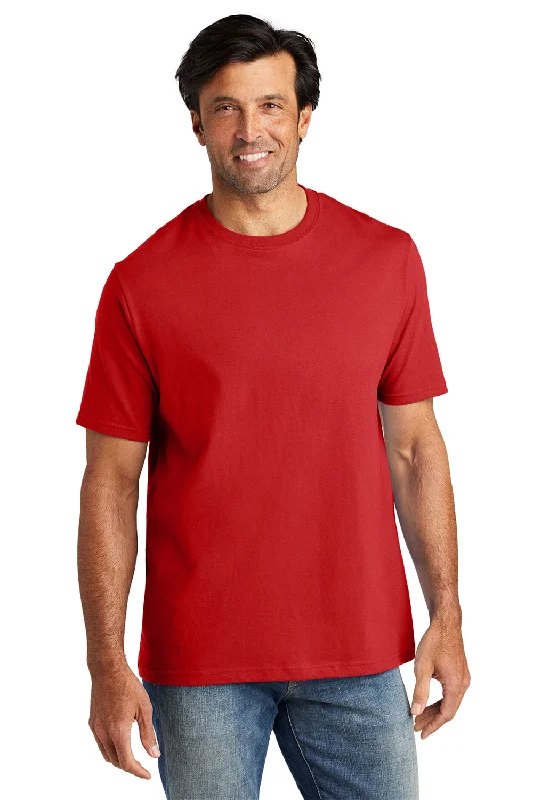 Volunteer Knitwear Mens USA Made All American Short Sleeve Crewneck T-Shirt - Flag Red